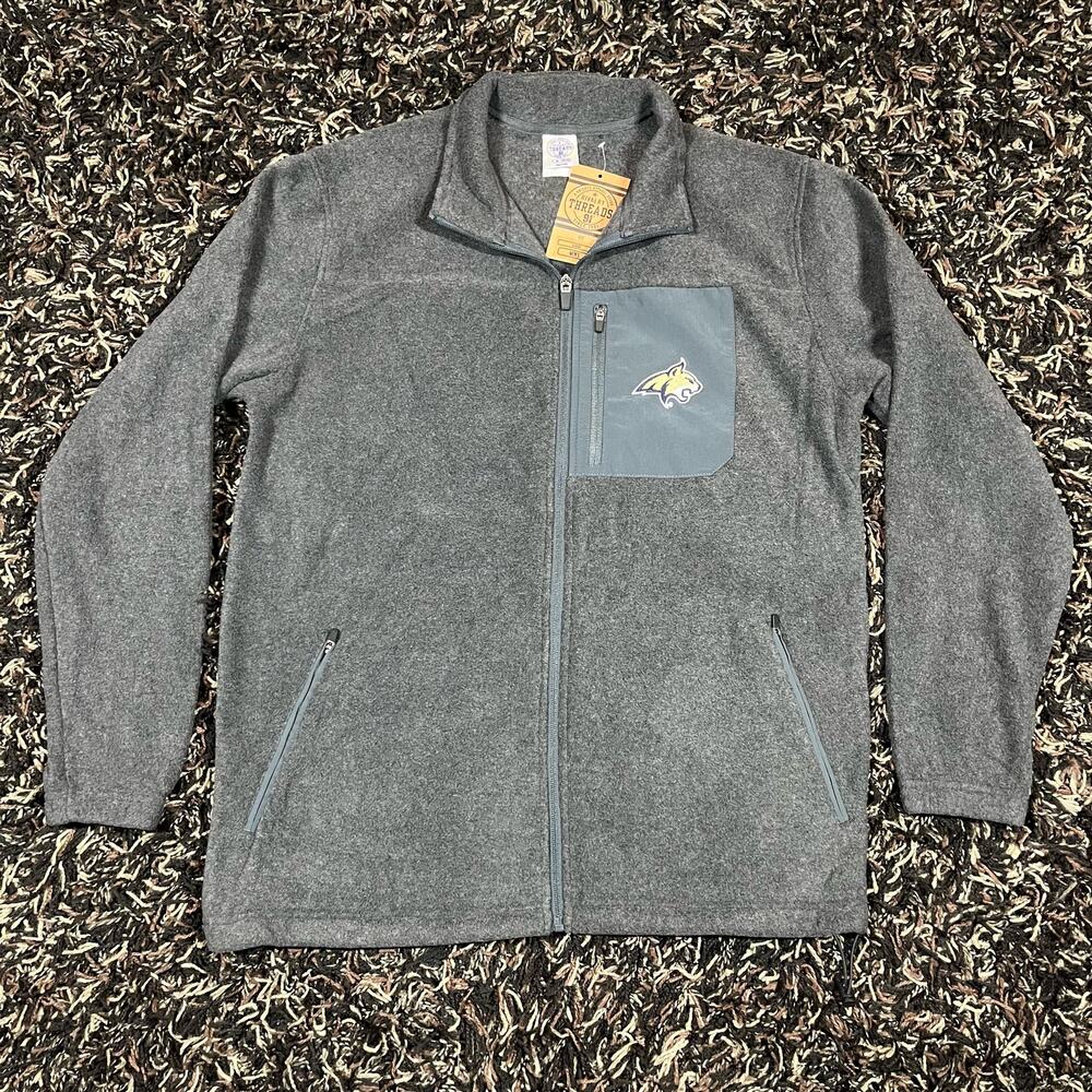 Rivalry Threads 91 Classic Fit Montana State Bobcats Full Zip Fleece Jacket Sz M